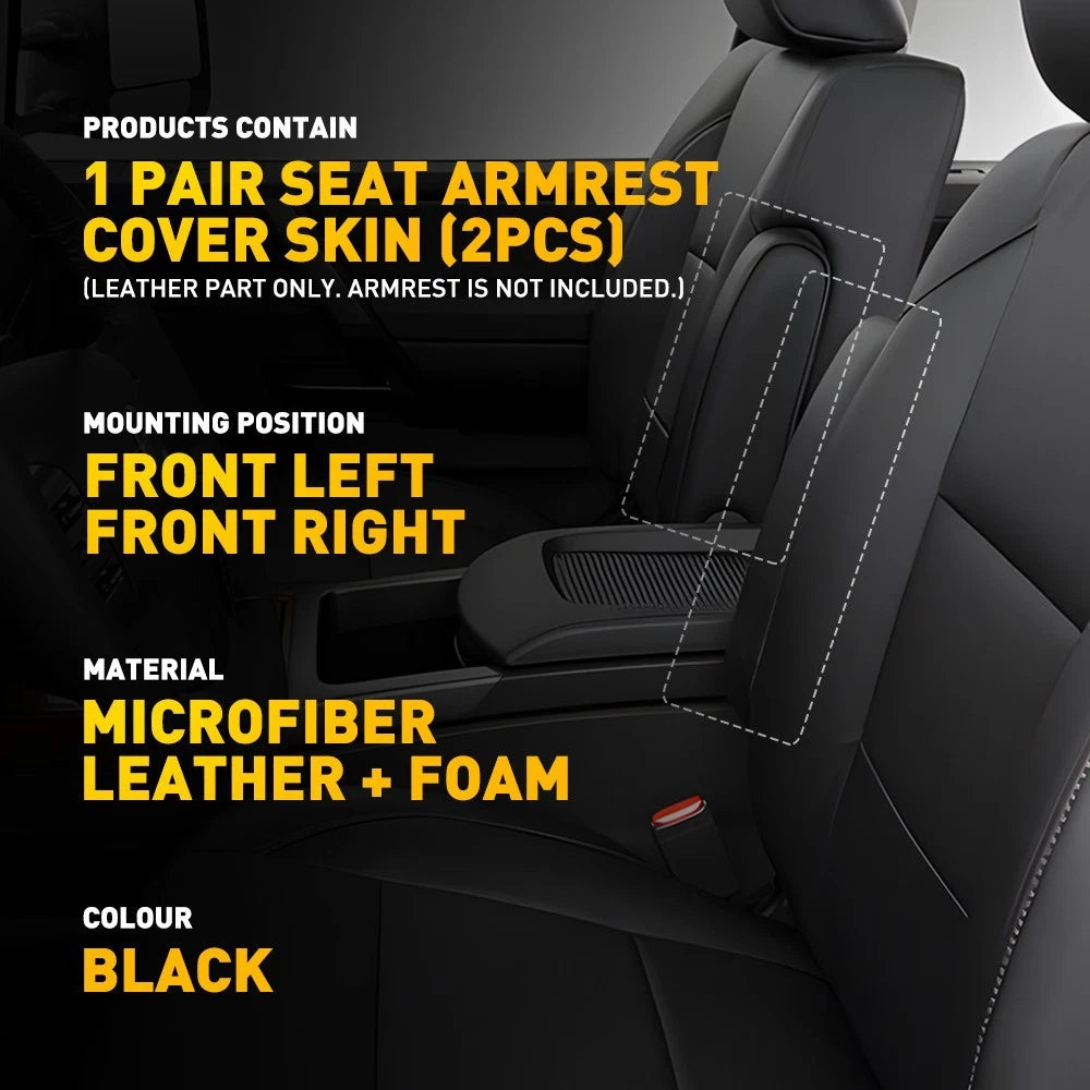 2X For 2004 05-2015 Nissan Armada Titan Leather Front Seat Armrest Trim Cover EA 6B93BC-57