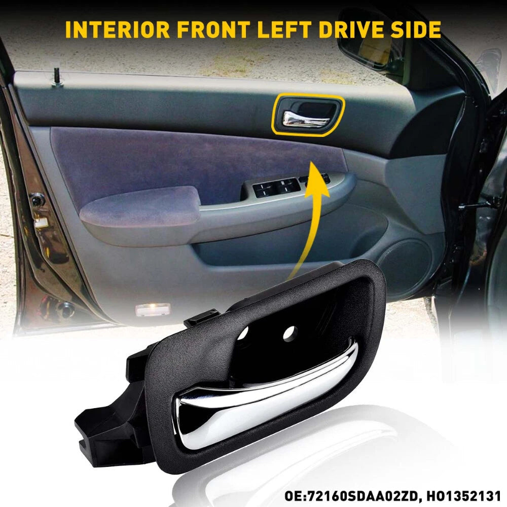 Interior Door Handle For 2003-2007 Honda Accord Front, Driver Side Sedan Plastic 6B93BC-57