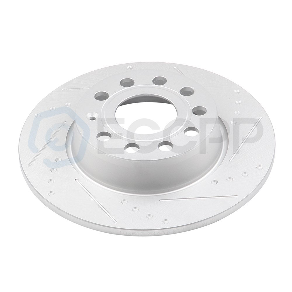 Front and Rear Brake Rotors Discs For Audi A3 - 2015 - 2016 Drilled Slotted 6B93BC-57