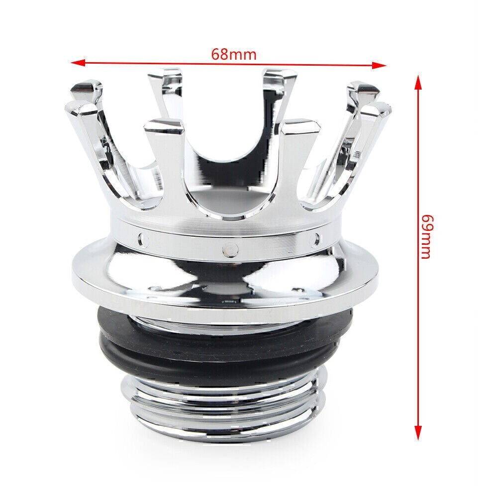 King Crown Gas Oil Cap Fuel Tank for Harley Touring Road King Dyna Softail XL 6B93BC-57