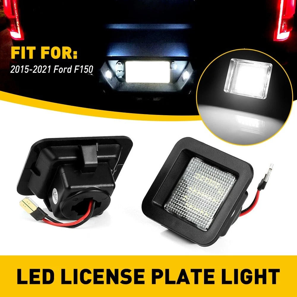 LED Smoke Lens License Plate Rear Bumper Fit Lights 15-22 Ford F-150 F150 Pickup 6B93BC-57