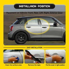 For 2017+ Mini Hatch Countryman F55 F60 GLOSS BLACK Door Handle Covers Overlay A 6B93BC-57