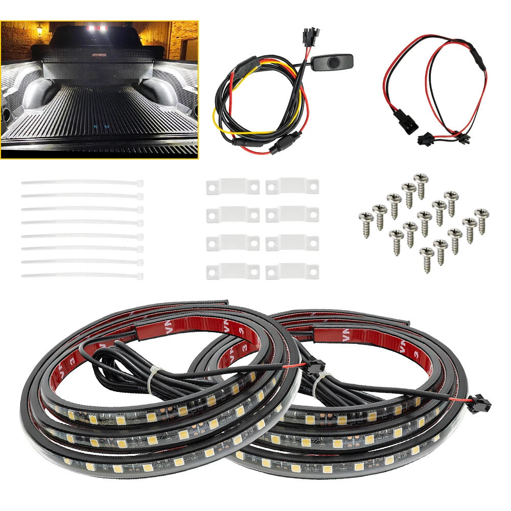 2X AUXITO 60" LED Cargo Truck Bed Light Strip Lamp Lighting Kit Waterproof EOA AUXITO