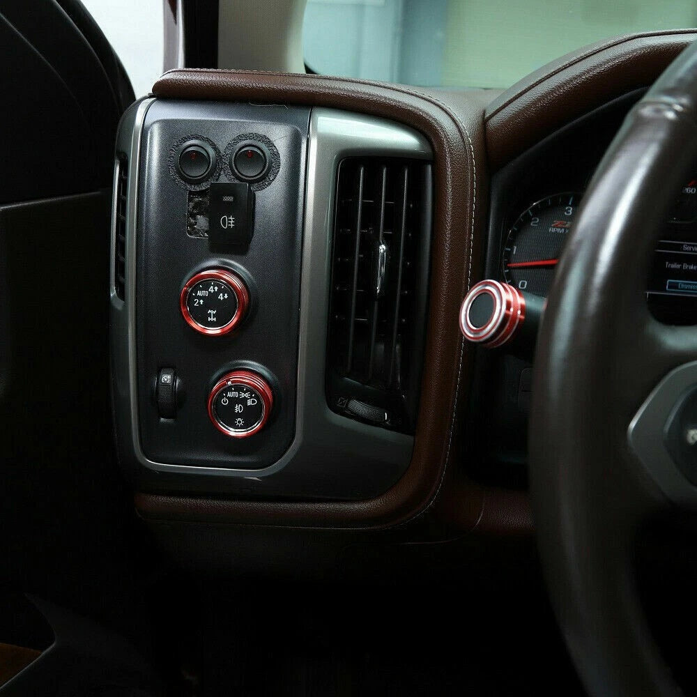 Center Console Control Switch Trim Knob for Chevy Silverado GMC Sierra 2014-2018 6B93BC-57