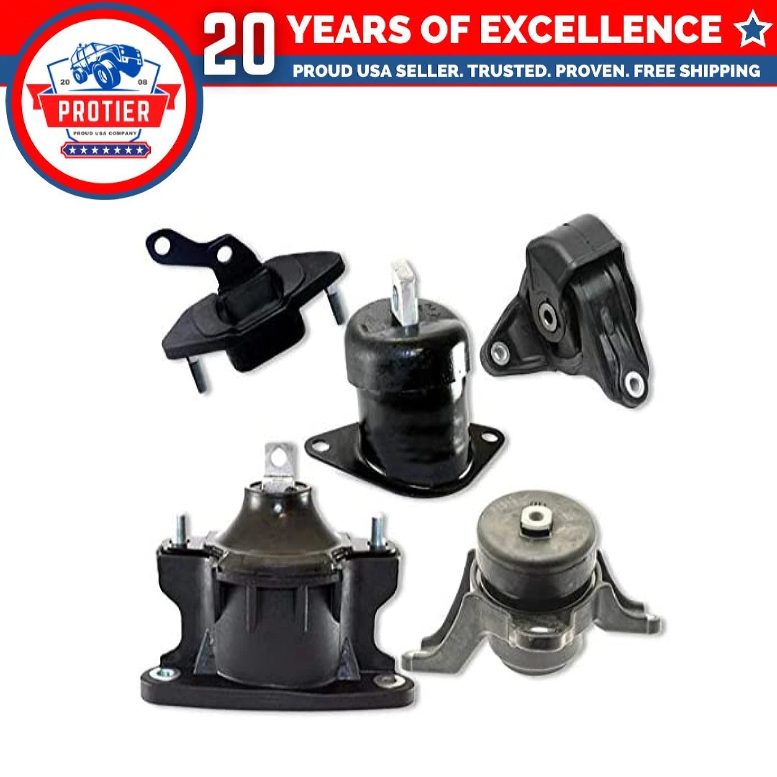 Fits 2008-2012 Honda Accord /2009-2013 Acura TSX 2.4L AUTO Motor&Trans Mount 5pc 6B93BC-57
