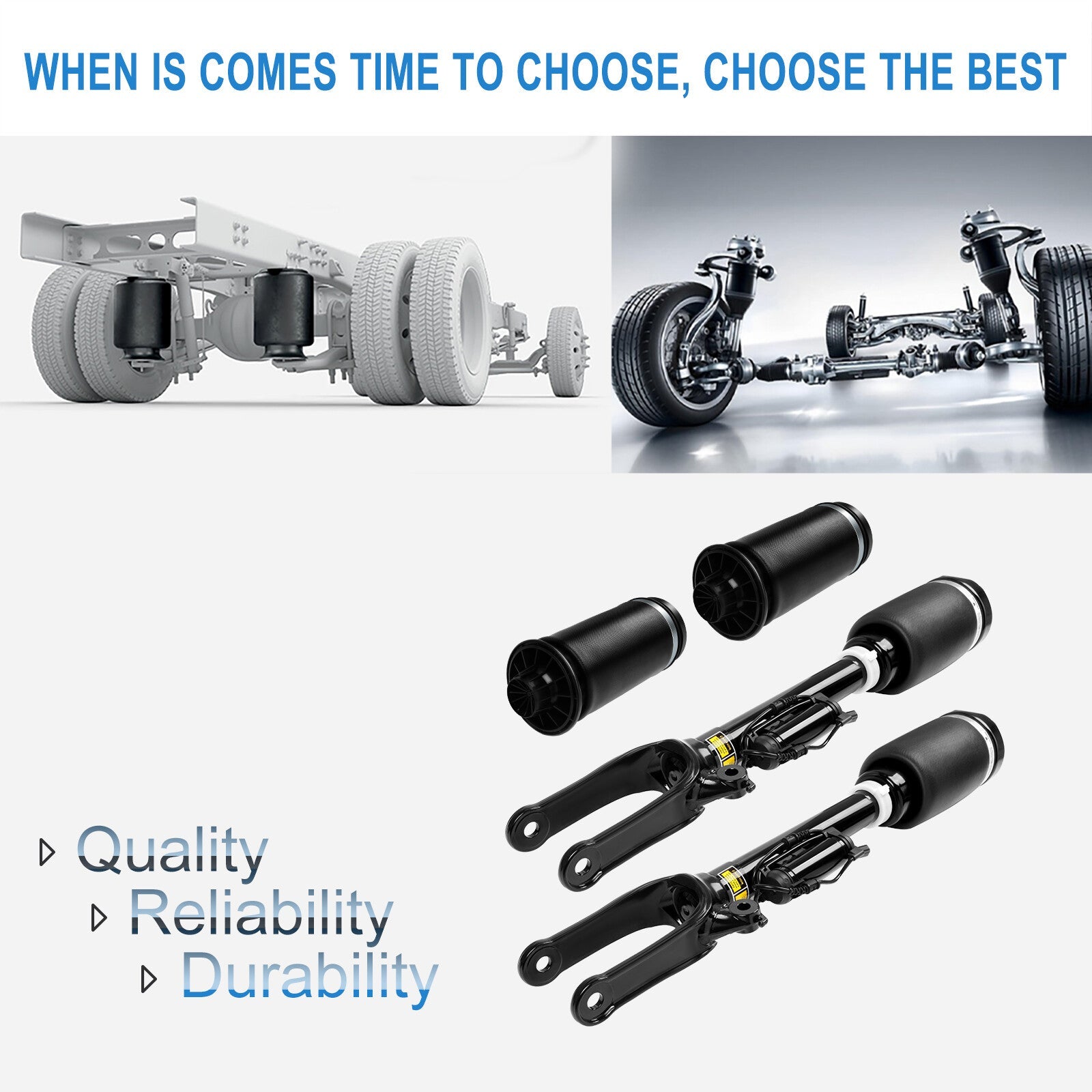 4PCS Front Suspension Shock Strut + Rear Air Spring For Mercedes ML320 ML350 450 6B93BC-57