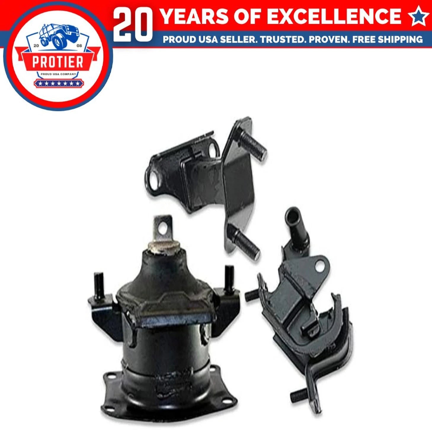 Fits 2003-2007 Honda Accord 3.0L MANUAL Rear Motor & FR & RR Trans Mount 3pcs : 6B93BC-57