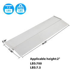 Aluminum 36" L X12" W Ramp for Wheelchair for Home Steps,Threshold 6B93BC-57