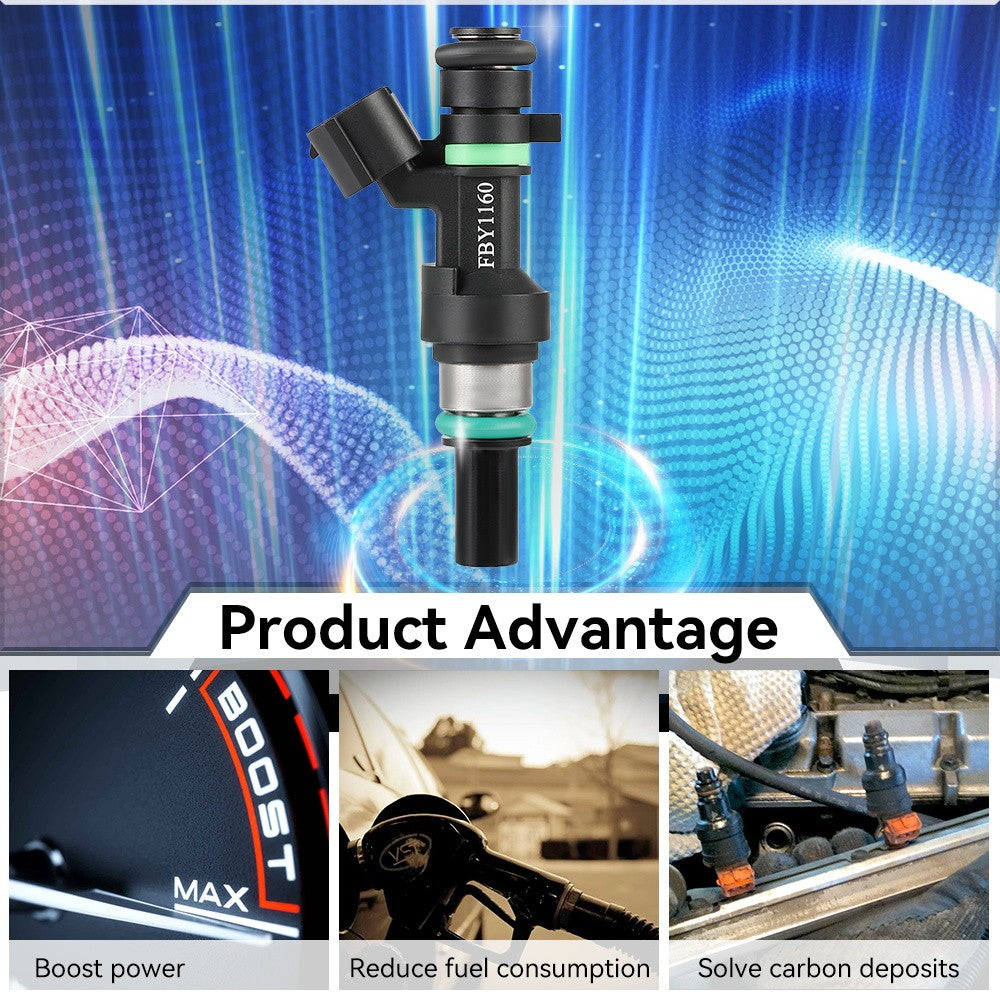For Nissan Versa 1.6L 2009 2010 2011 4pcs Fuel Injectors 6B93BC-57
