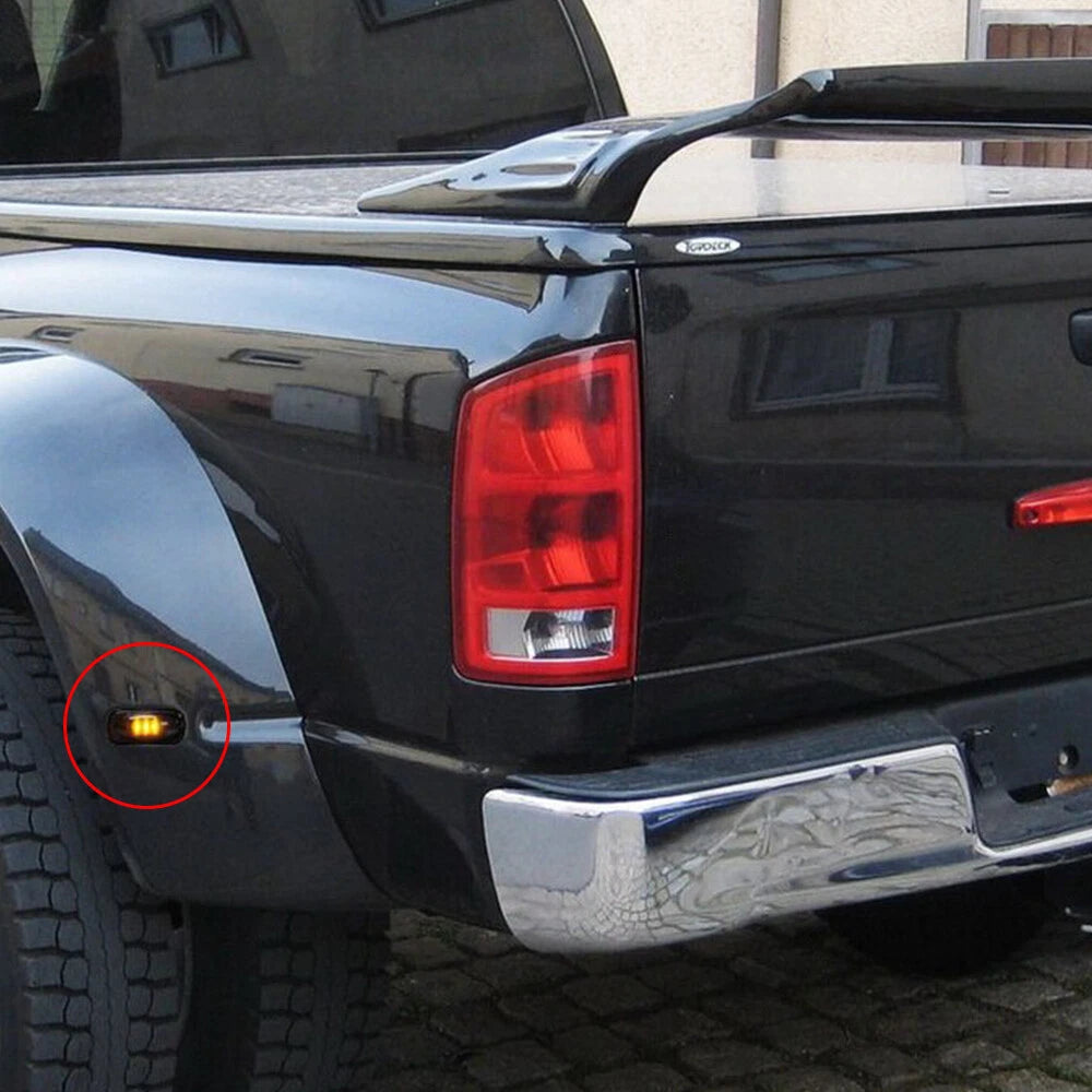 4Pcs Bed Dually Side Marker Fender LED for Lights 45003 Dodge Ram 3500 Red Amber 6B93BC-57