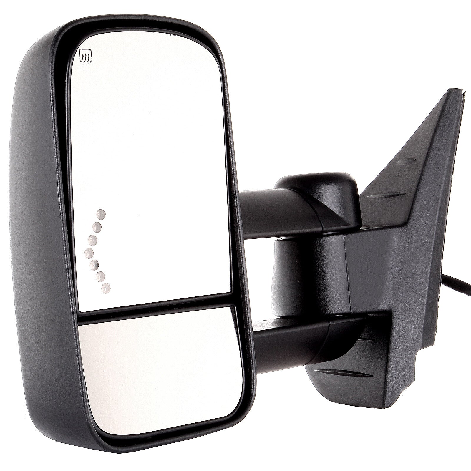 For 07-13 Chevy Silverado Sierra 1500 Tow Mirrors Power Heated Turn Signal Black 6B93BC-57