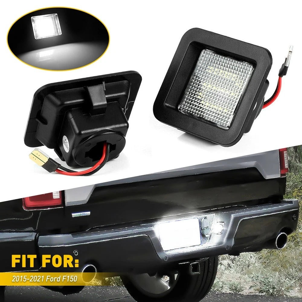 LED Smoke Lens License Plate Rear Bumper Fit Lights 15-22 Ford F-150 F150 Pickup 6B93BC-57
