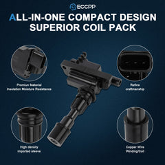 ECCPP 4 Ignition Coils For 1.8L I4 Mazda Miata 2001 2002 2003 2004 2005