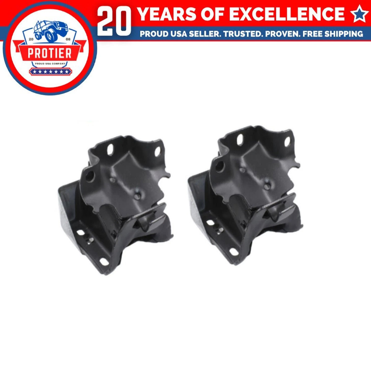 Front L & R Motor Mount Set 2PCS Compatible for 03-14 Chevy Express/ GMC Savana 6B93BC-57