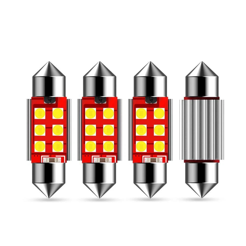 4pcs Car Interior White 36mm LED Map Dome Door License Trunk Plate Light Bulbs A 6B93BC-57