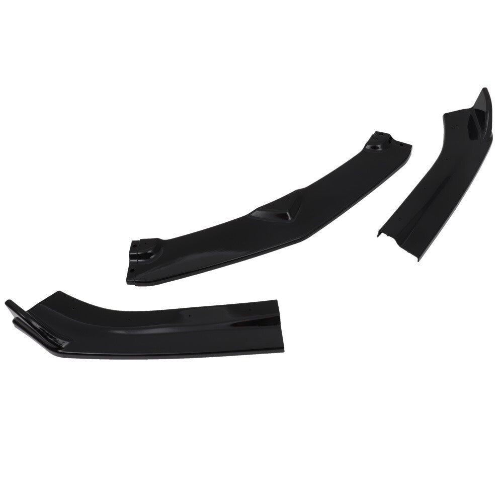 Fits 2016-2021 Chevrolet Camaro 3 Pieces Glossy Black Front Bumper Spoiler Lip 6B93BC-57
