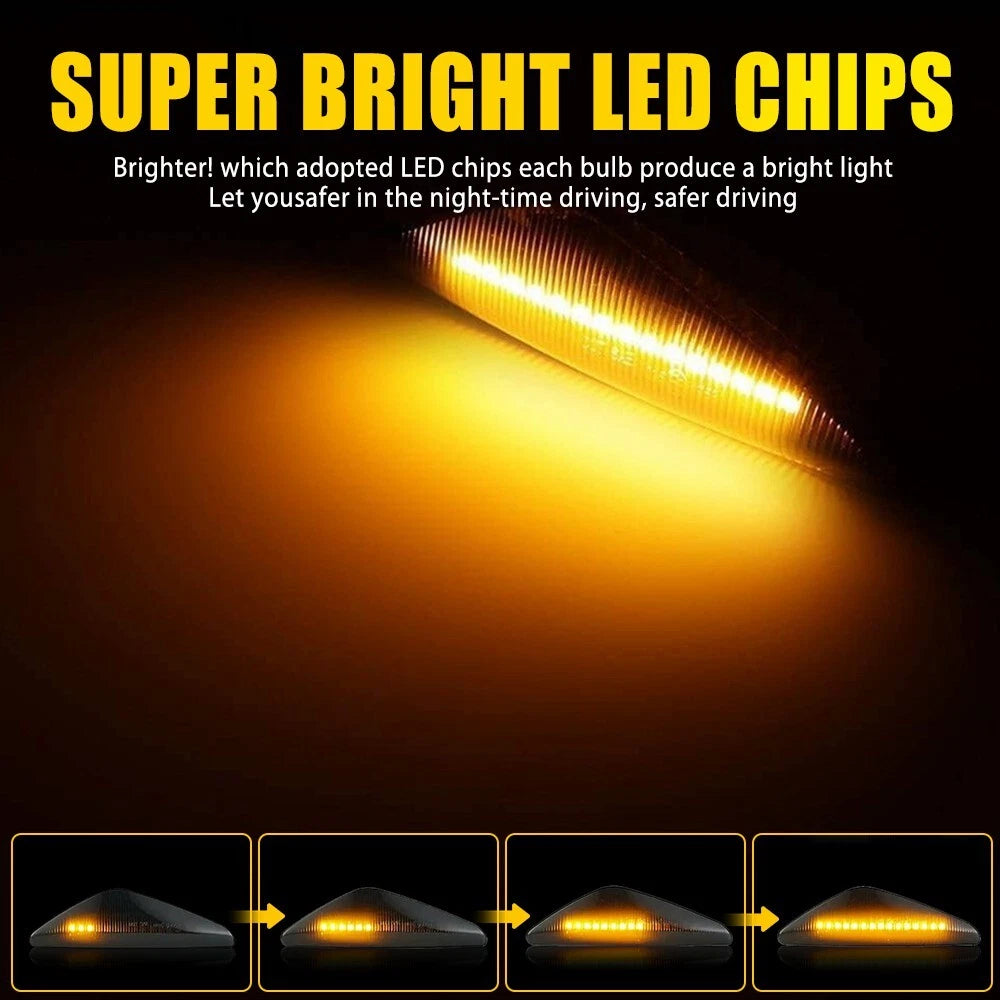 2X Dynamic Blink Fender LED Side Marker Light For BMW X3 F25 X5 E70 X6 E71 E72 A 6B93BC-57