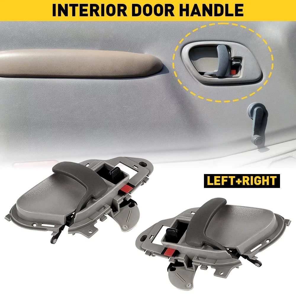 1Pair Gray Inside Door Handle For 1995-00 Chevy Silverado C1500 GMC Sierra K2500 6B93BC-57