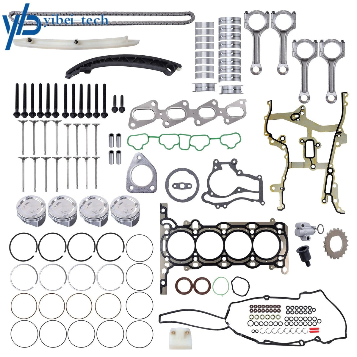 Engine Pistons Overhaul Rebuild Kit 25195032 For Buick Encore 1.4L 2013-15 2016 6B93BC-57