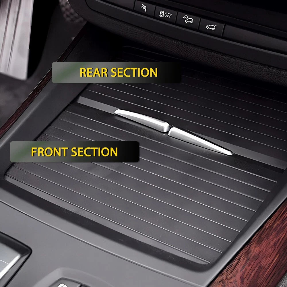 For 2007-2014 BMW X5 X6 E70 E71 2PC Console Cup Holder Roller Blind Cover Tray A 6B93BC-57