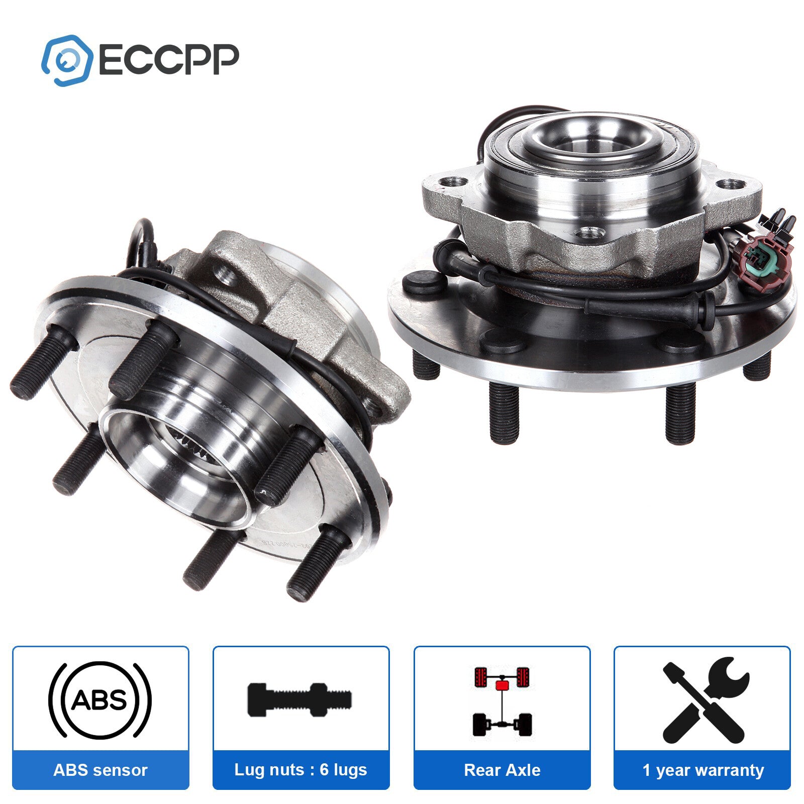 2Pcs Wheel Hub Bearings Rear For Nissan Armada 2005-2011 Infiniti QX56 2004-2010 6B93BC-57