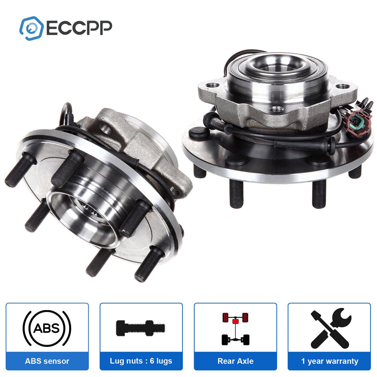 2Pcs Wheel Hub Bearings Rear For Nissan Armada 2005-2011 Infiniti QX56 2004-2010 6B93BC-57