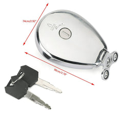 Fuel Gas Tank Cap Cover W/Keys for Kawasaki Vulcan 500 1500 400 VN1500 ZR1100 6B93BC-57