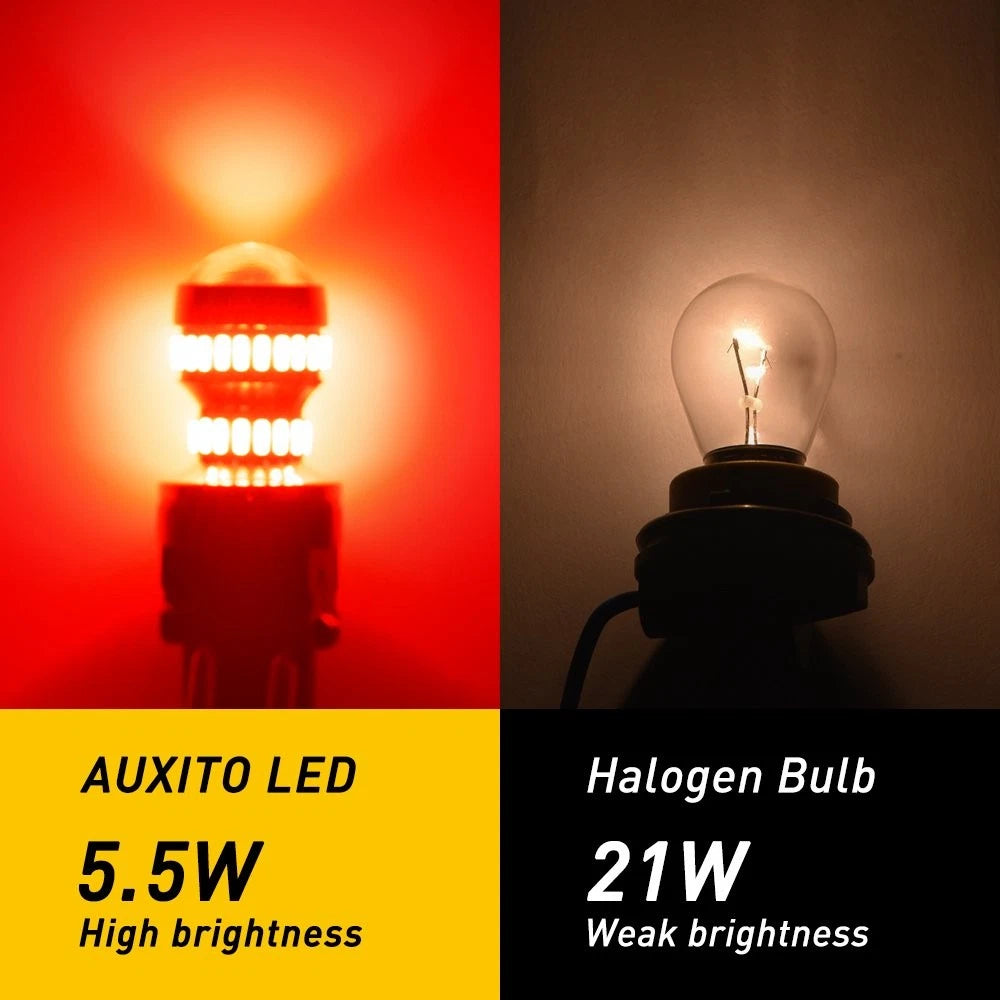 2-10x AUXITO LED Brake Stop Tail Light Bulbs 3157 3057 3357 3156 Red Turn Signal AUXITO