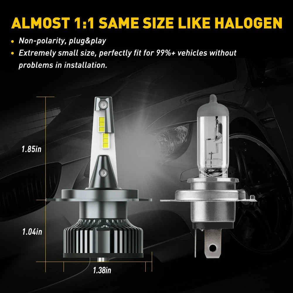 AUXITO H4 9003 HB2 LED Headlight Kit High/Low Beam Bulb Canbus Error Free EOA AUXITO