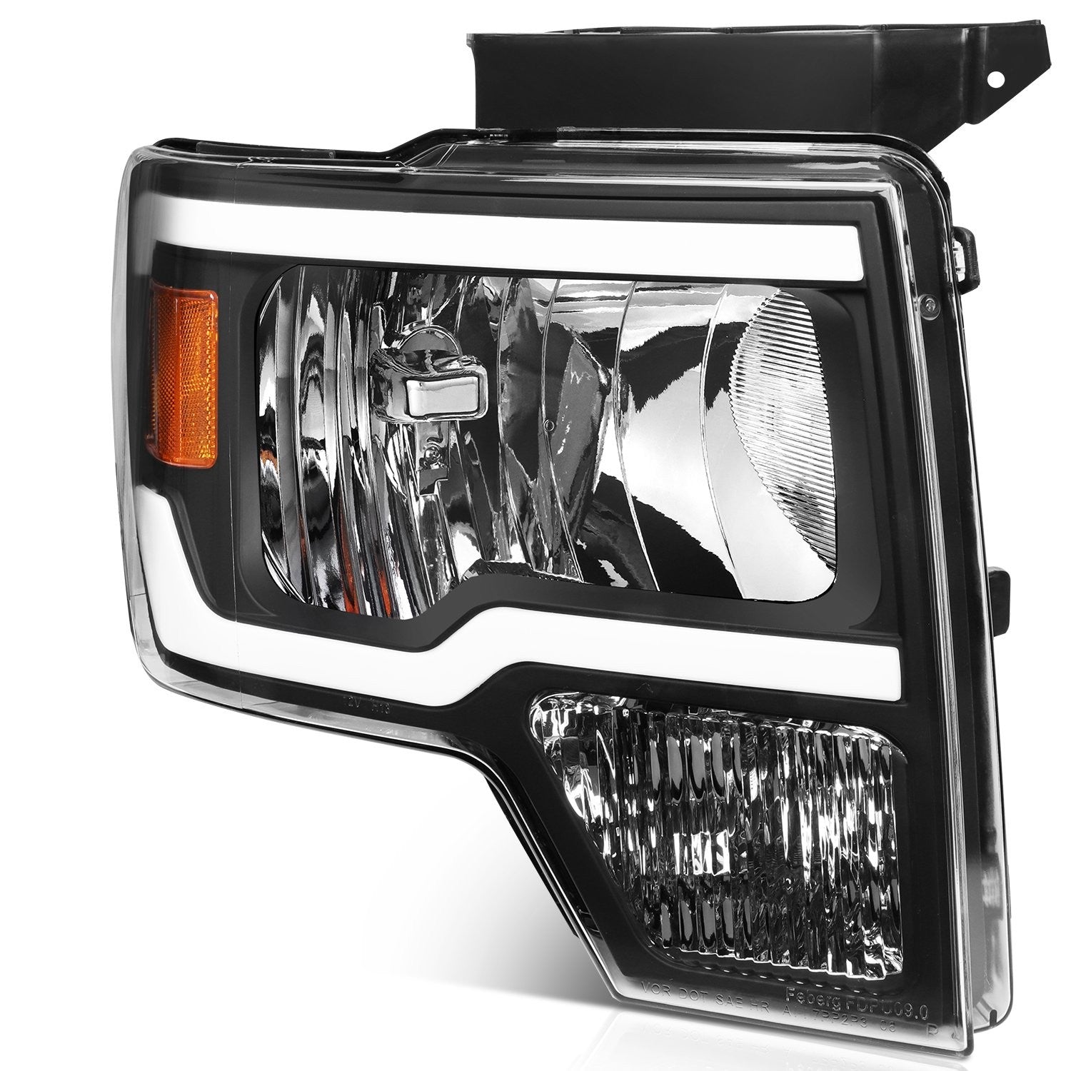 ECCPP LED Headlights Assembly For Ford F-150 F150 2009-2014 Pair Kit Black Amber 6B93BC-57
