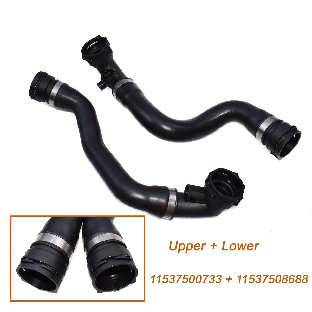 For BMW E53 X5 3.0i 3.0L Upper & Lower Radiator Coolant water Hose 11537508688 6B93BC-57