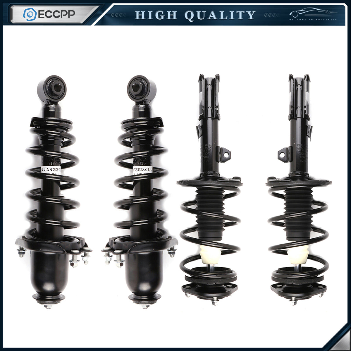 4x Front Rear Quick Complete Struts Shocks Mounts Coil Spring For 05-10 Scion tC