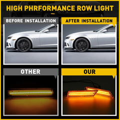 Front Amber LED Side Lights Marker Fender Lamps For Chevrolet 2010-2015 Camaro 6B93BC-57