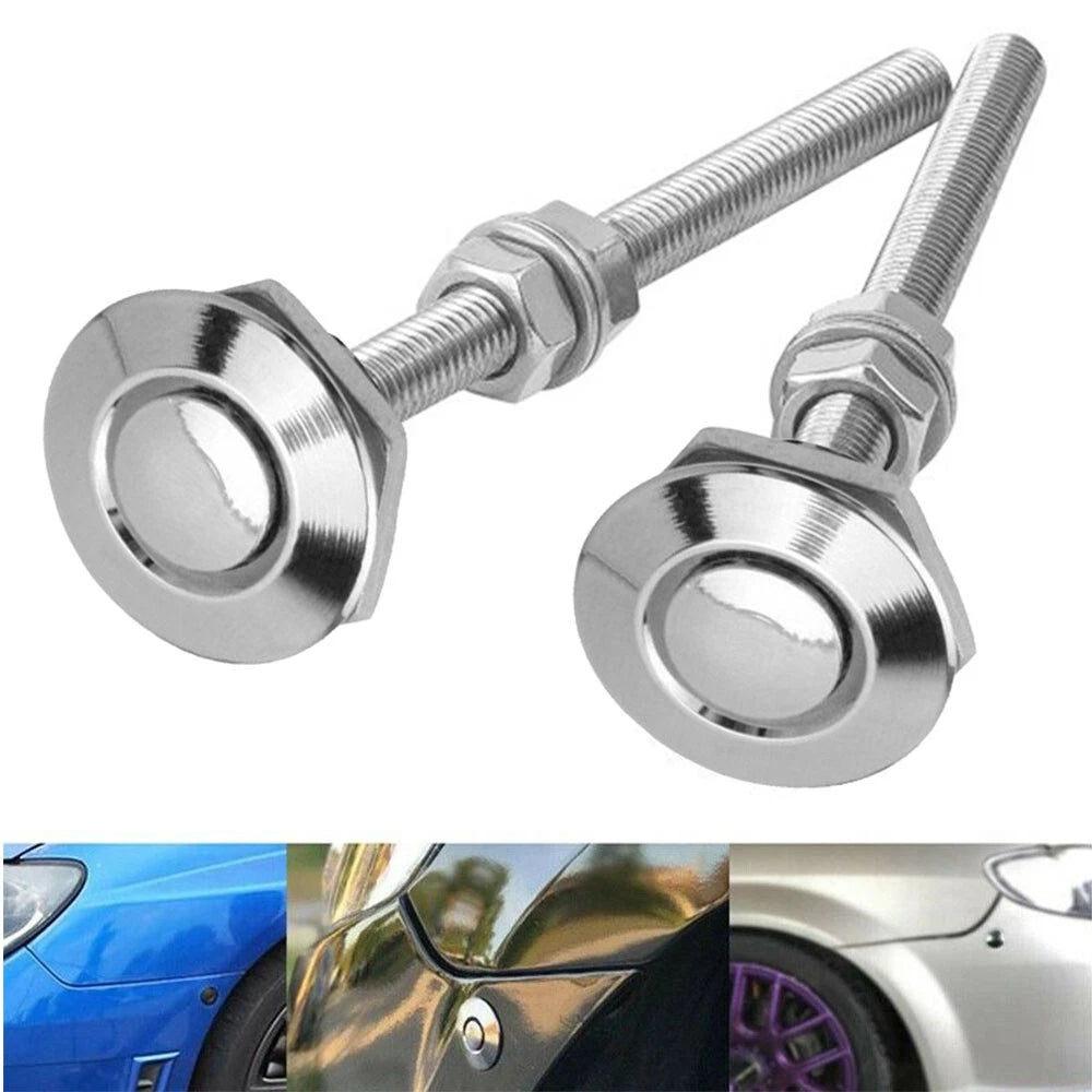 2pcs Quick Push Release Hood Button Bonnet Pins Lock Clip Auto Car Bumper Latch 6B93BC-57