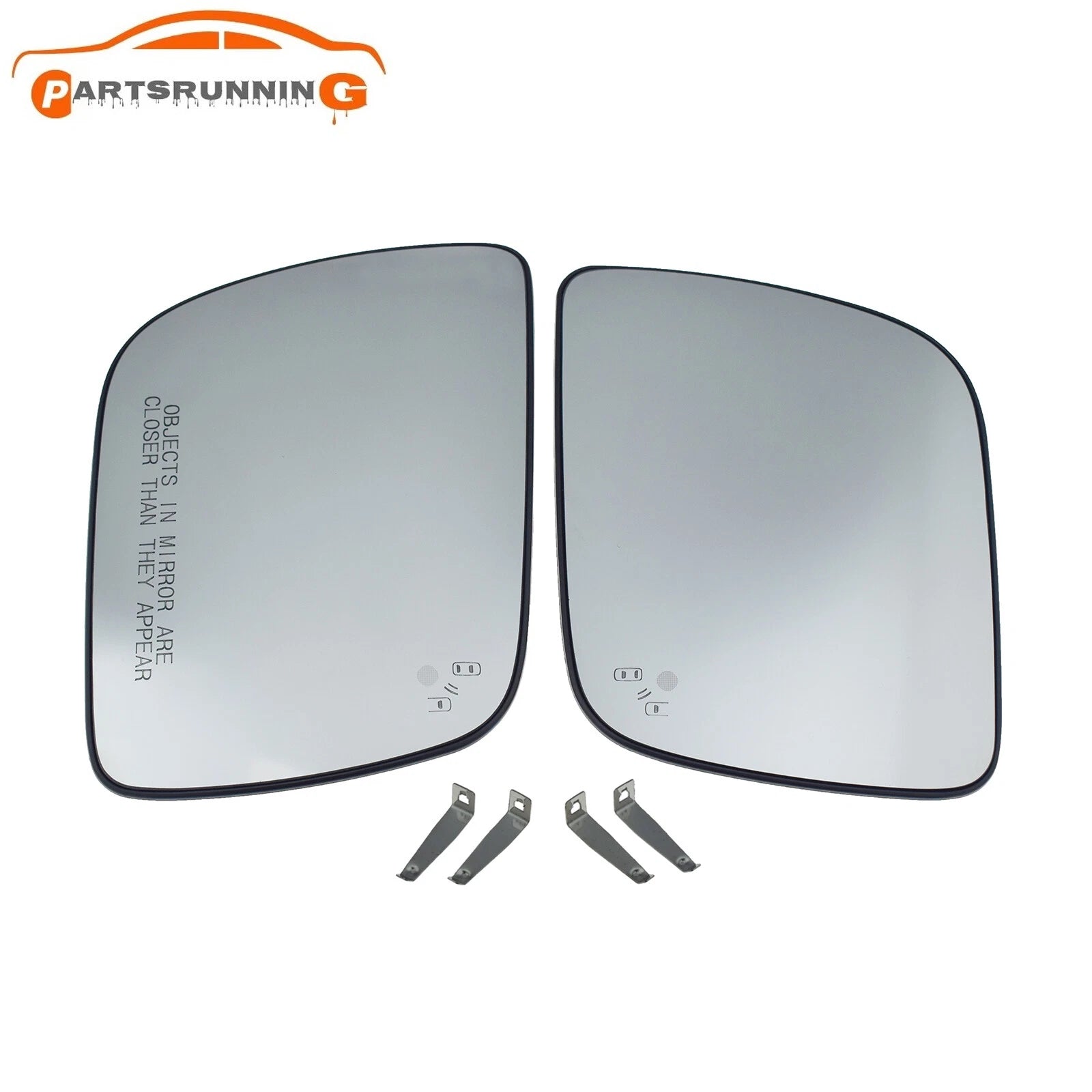 Left Right Side View Mirror Glass w/ Blind Spot Heated For 2011-17 Ford Explorer 6B93BC-57