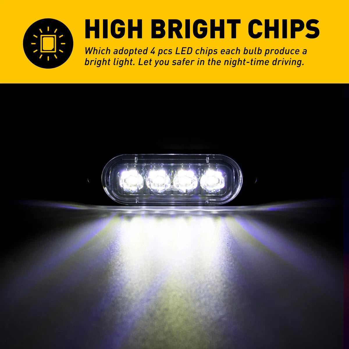LED Clearance Lights Side Marker Lamps White Amber Red Trailer Truck RV EOA 6B93BC-57