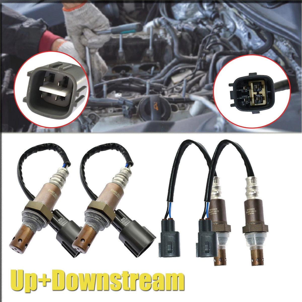 4pcs Oxygen Sensor For Toyota Land Cruiser Sequoia Tundra Lexus LX470 4.7L V8 6B93BC-57