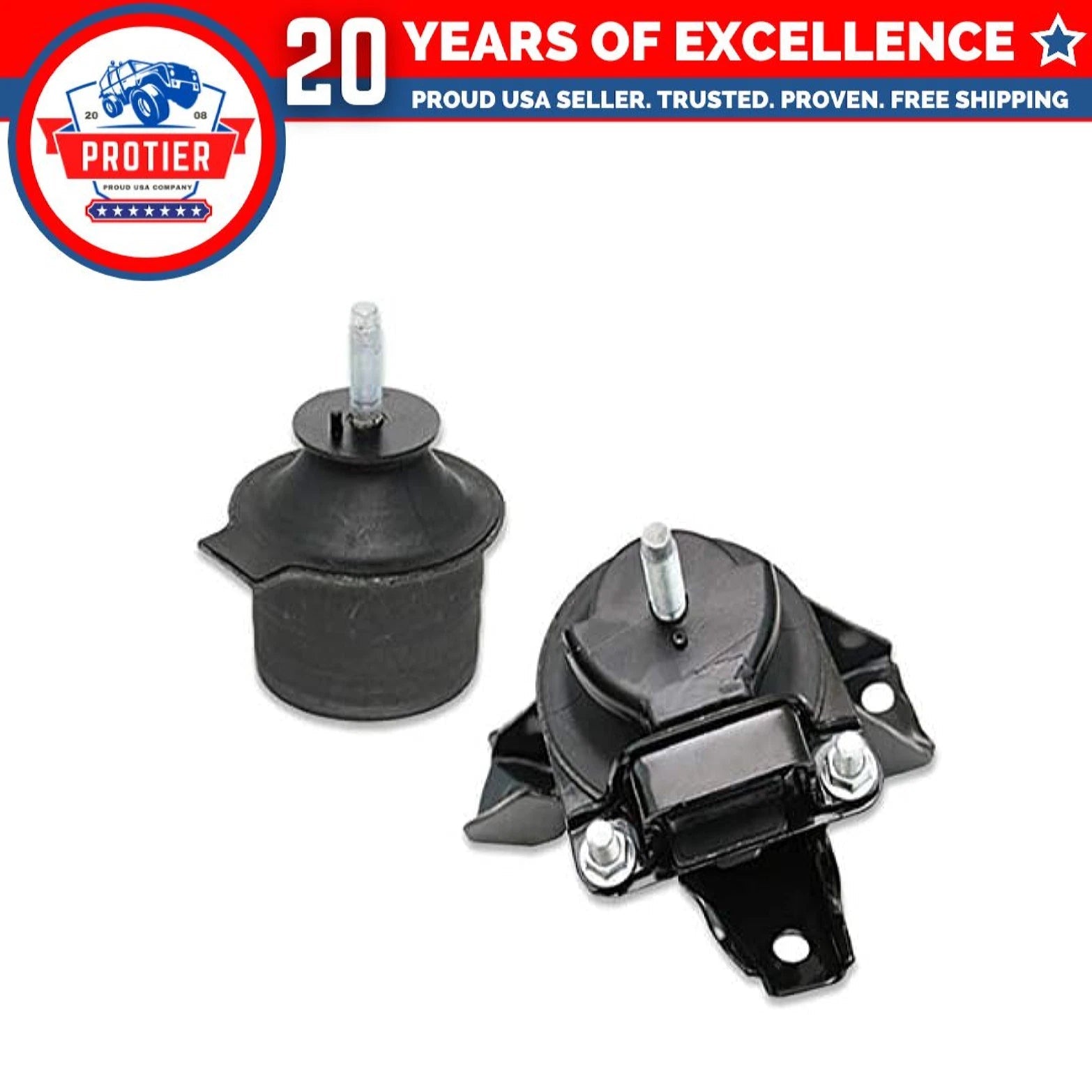 Fits 2006-2008 Hyundai Azera 3.3L 3.8L FR Low & FR RT Insulator Motor Mount 2pc 6B93BC-57