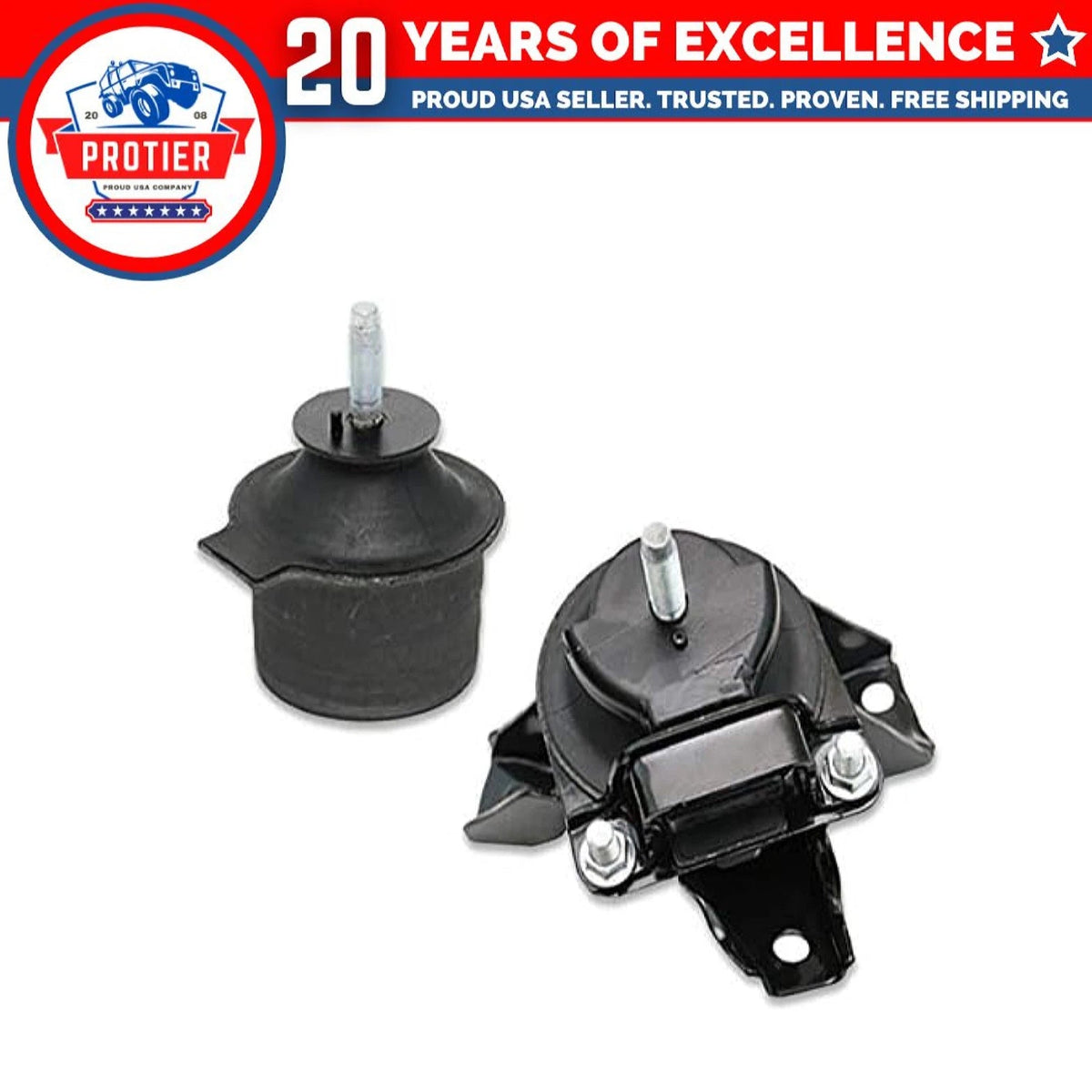 Fits 2006-2008 Hyundai Azera 3.3L 3.8L FR Low & FR RT Insulator Motor Mount 2pc 6B93BC-57