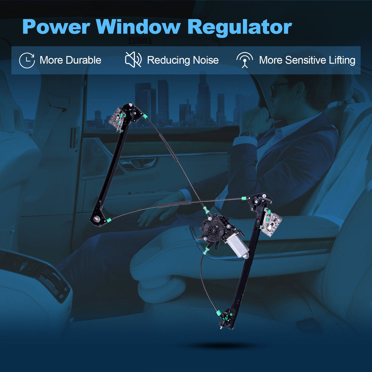 For 1997-2004 Chevrolet Corvette Front Driver Side Window Regulator with Motor 6B93BC-57