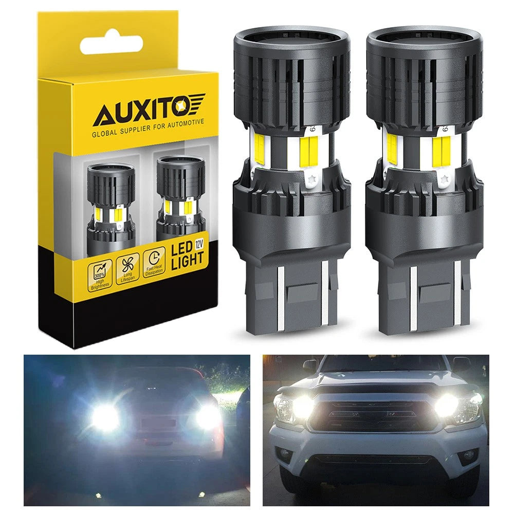 AUXITO 7443 7440 LED TURN SIGNAL Reverse LIGHT BULBS SUPER BRIGHT WHITE 4KP8 EOA AUXITO