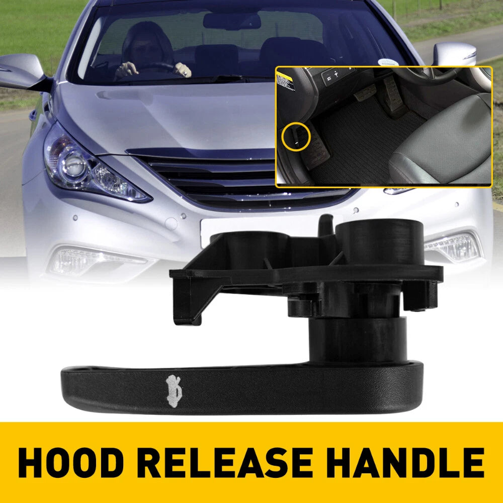 For 11-19 Hyundai Sonata 11-16 Kia Optima Hood Latch Release Handle Base Black 6B93BC-57
