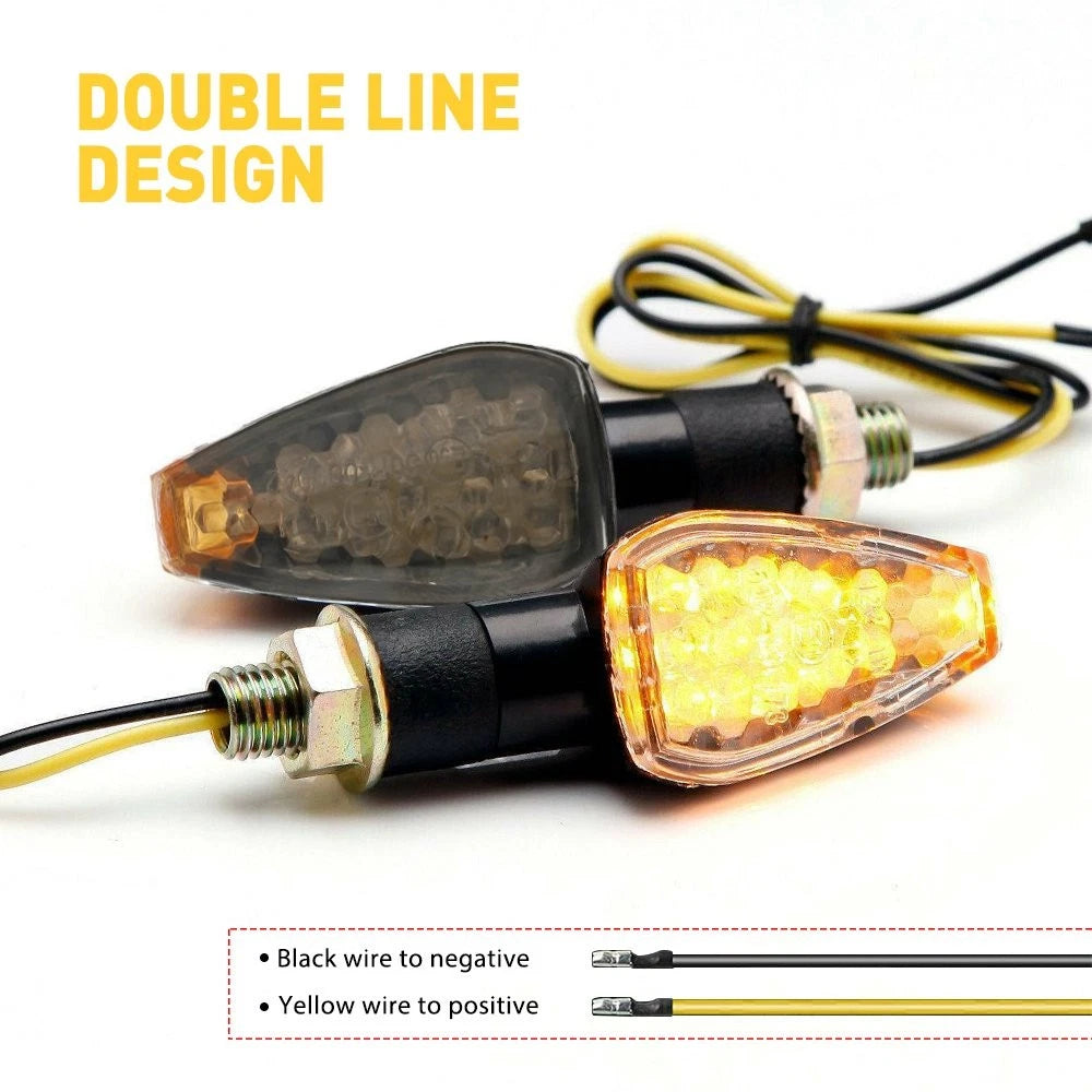 2PCS MOTORCYCLE LED TURN SIGNALS BLINKERS LIGHTS FOR HONDA CBR600RR CBR500R 300R 6B93BC-57