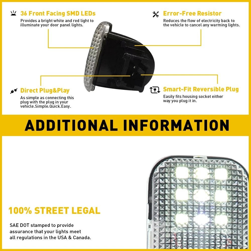 LED Door Courtesy Light Lamp For Chevy C/K Silverado Suburban Tahoe Sierra EOA 6B93BC-57