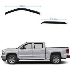 Window Visor Vent Rain Shades Deflectors For 00-07 Silverado/Sierra Crew Cab 6B93BC-57