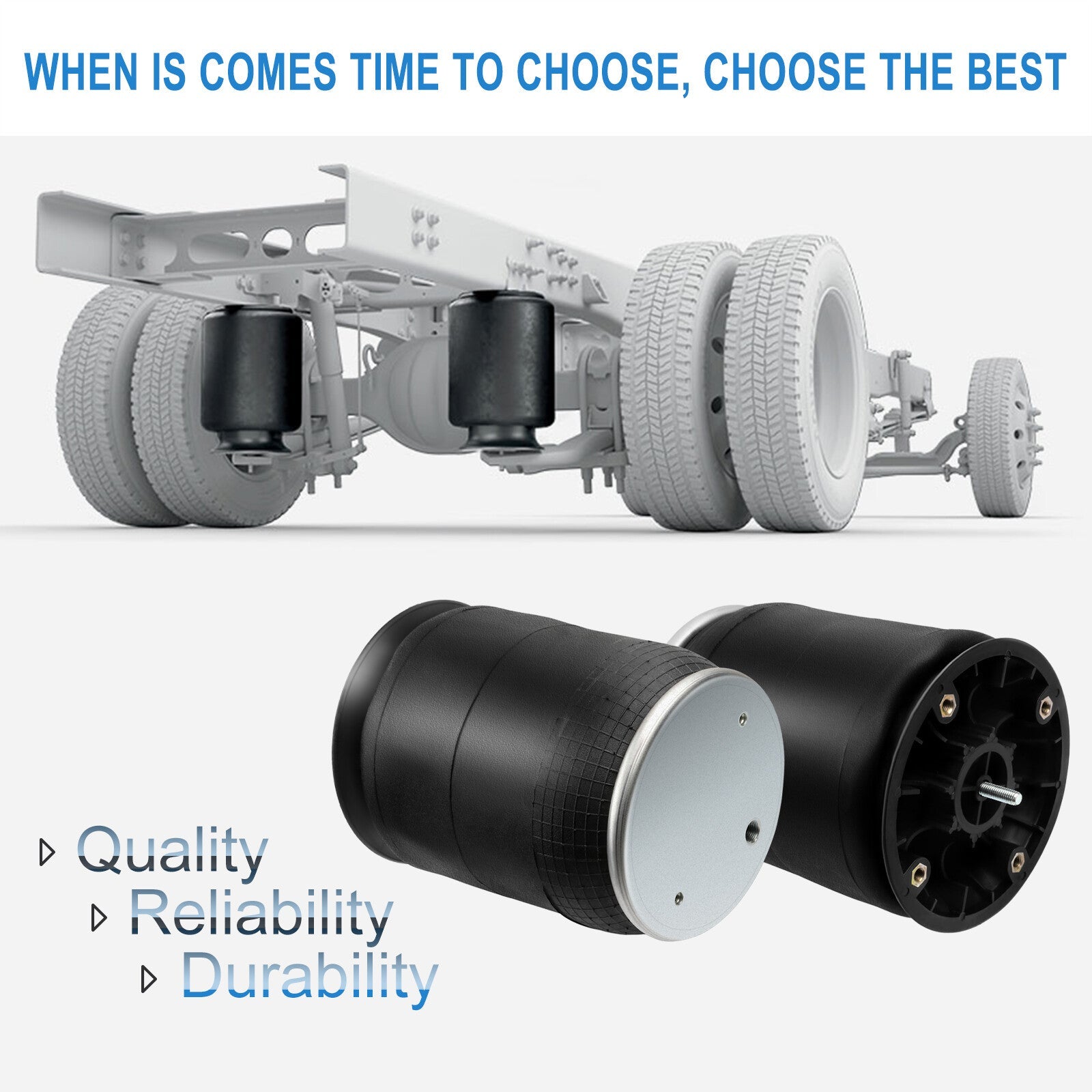 Pair Air Suspension Air Springs W01-358-8852 For Peterbilt Goodyear 1R12-568 6B93BC-57