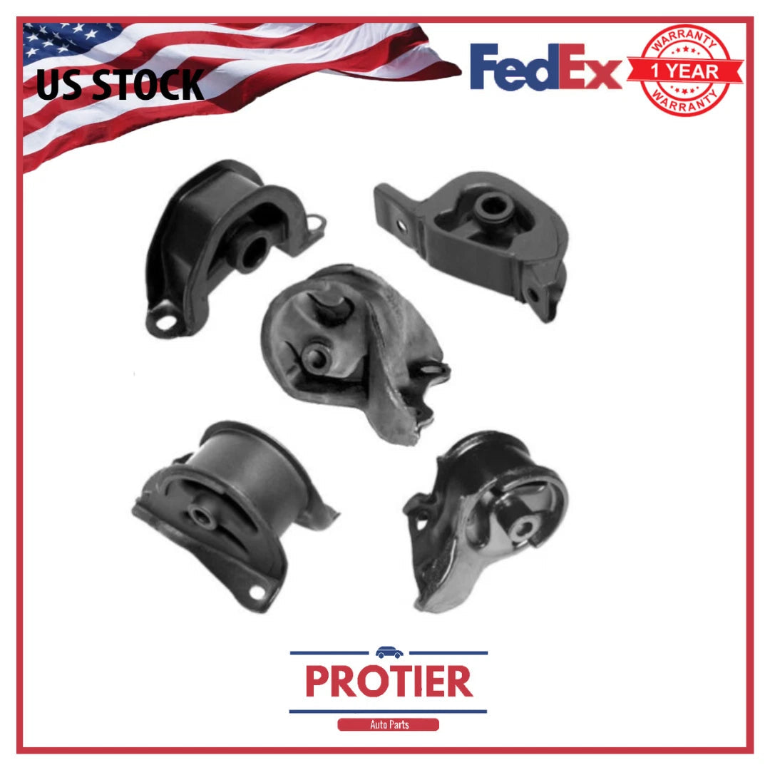 Engine Motor Mount Set 5PCS for 1992-1993 Honda Civic 1.5L CX DX LX for Auto 6B93BC-57