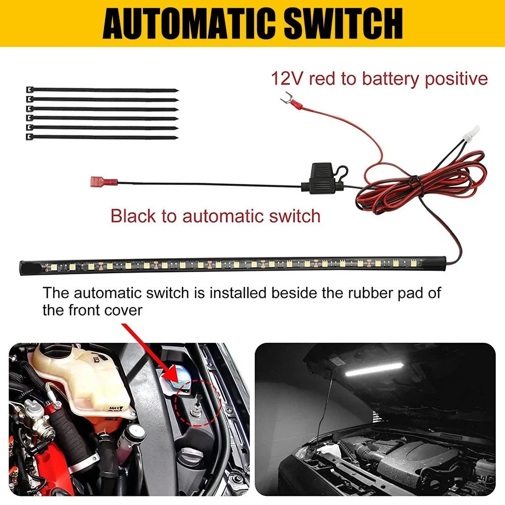 LED Truck Under Hood Engine Bay Light Strip Switch Control Car Repair EOA 6B93BC-57
