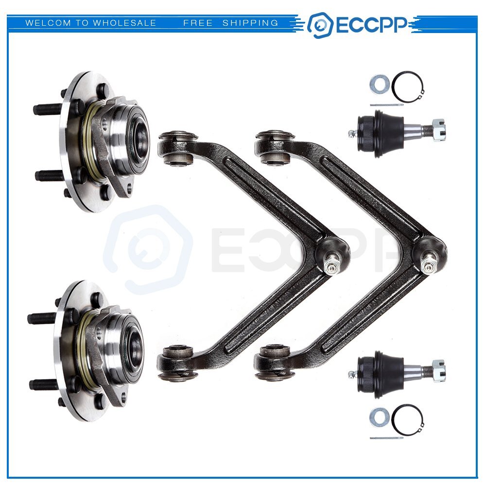 6PCS Control Arm Ball Joint Wheel Bearing NO ABS For 2002-2005 Dodge Ram 1500 6B93BC-57