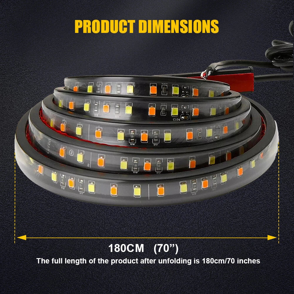 2pcs Running Board Side Step LED Light Amber White Turn Signal DRL Strip Bar EOA 6B93BC-57